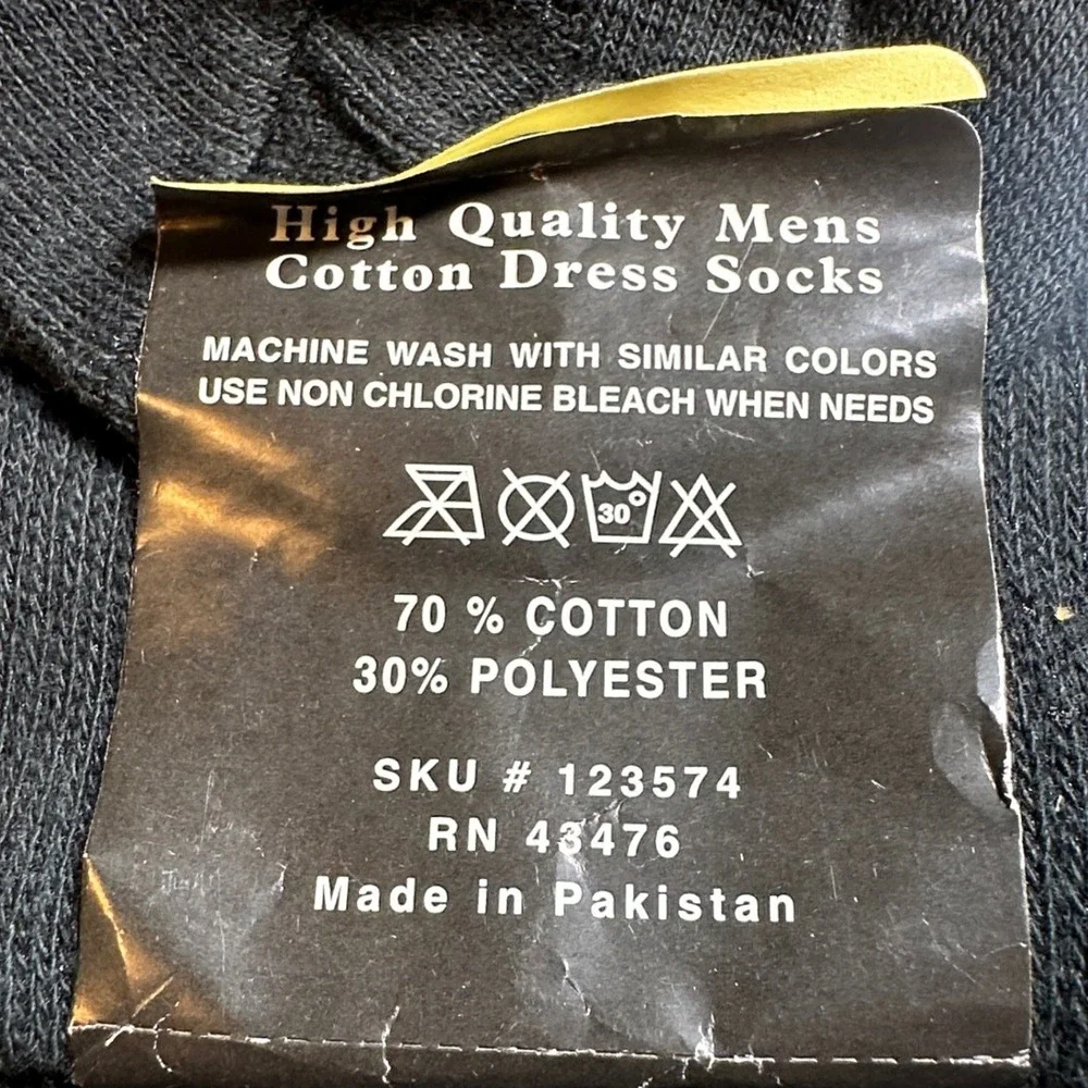 Vintage Max Grey Dress Socks‎ Mens 10-13 Black New Cotton Rich Formal